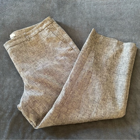 NWOT ANN TAYLOR LOFT Marled Gray Shimmer Lined Blend Crop Pants - Picture 10 of 11